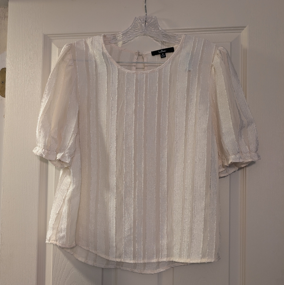 Lulu's Medium Cream Textured Blouse